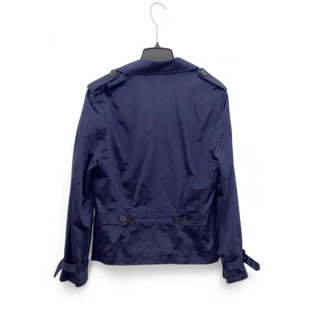 Express Navy Cotton Blend Military Blazer Jacket Size Small Business Casual Prep